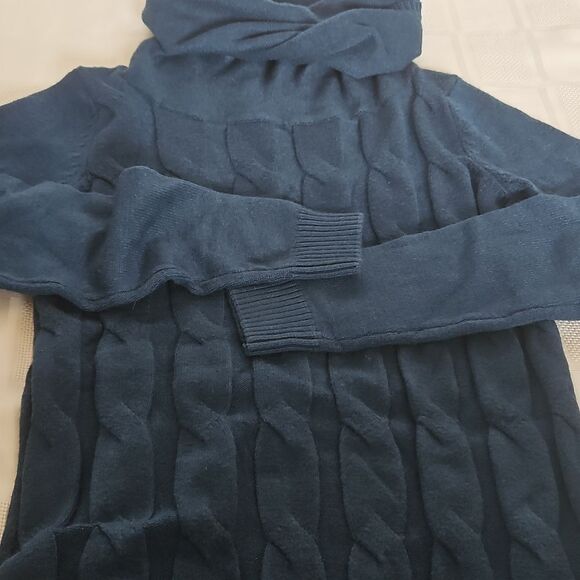Suzy Shier Knitted Turtle Neck Long Sleeves Sweater XS Blue - Picture 12 of 16